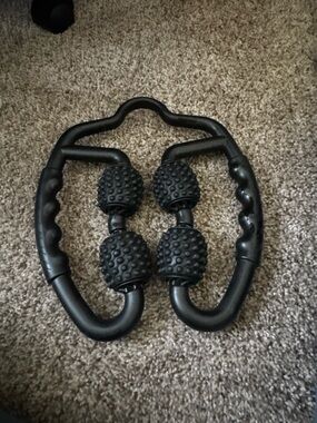 Handheld Dual Roller Massager - Black